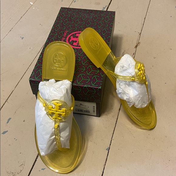 Tory Burch Translucent Yellow Slides - Picture 3 of 3